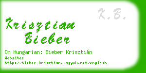 krisztian bieber business card
