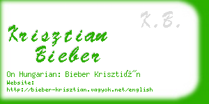 krisztian bieber business card